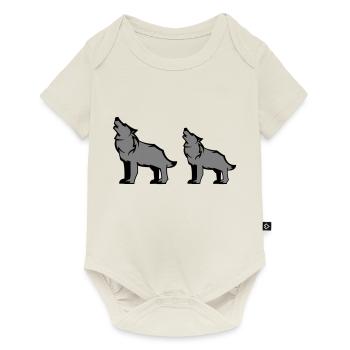 Meute de loups - Body à manches courtes Premium Bébé - blanc cassé - Devant