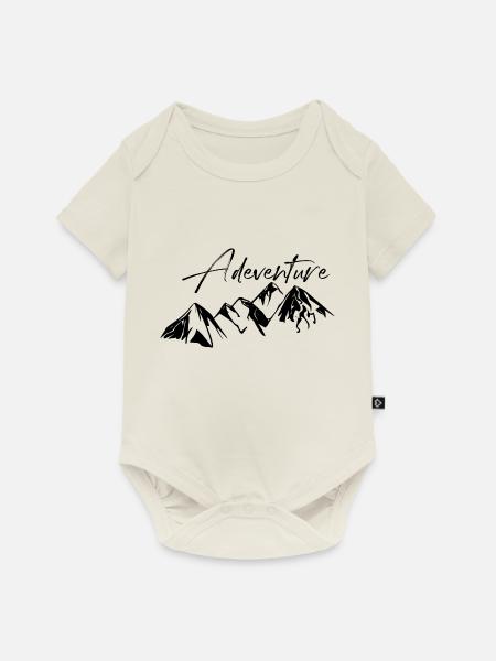 Abenteuer - Baby Premium Kurzarmbody - Naturweiß