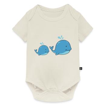 Sweet whales - Baby Premium short-sleeve bodysuit - off white - Front