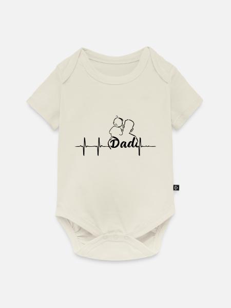 Papa - Baby Premium Kurzarmbody - Naturweiß