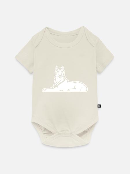 Wolf von Ichkeria - Baby Premium Kurzarmbody - Naturweiß