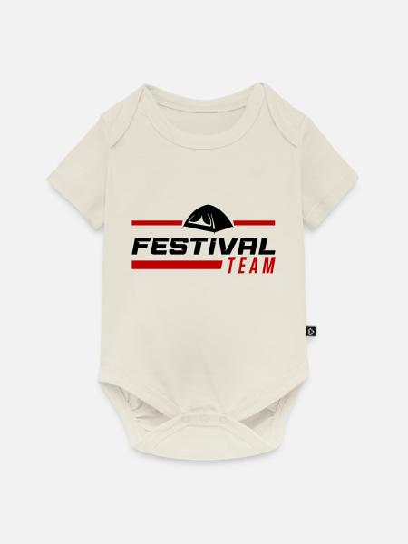 festival team - Baby Premium Kurzarmbody - Naturweiß