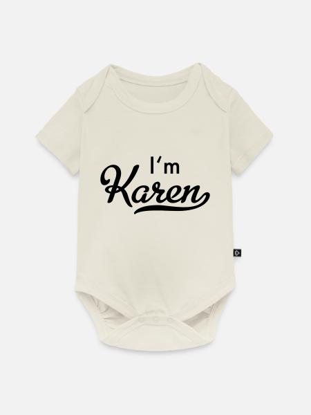 Karen - Baby Premium Kurzarmbody - Naturweiß