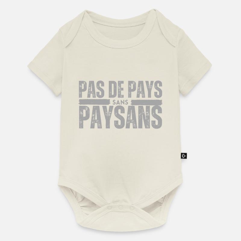 Pas de pays sans paysans - Body à manches courtes Premium Bébé - blanc cassé