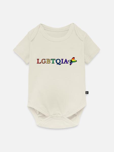 LGBTQIA+ - Baby Premium Kurzarmbody - Naturweiß
