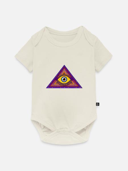 Drittes Auge - Baby Premium Kurzarmbody - Naturweiß