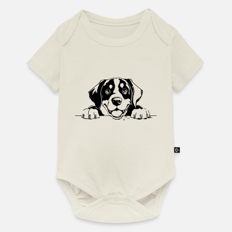 Großer Schweizer Sennenhund - Baby Premium Kurzarmbody - Naturweiß