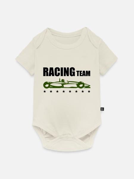 racing team - Baby Premium Kurzarmbody - Naturweiß