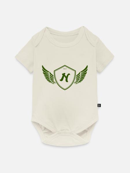 wappen n - Baby Premium Kurzarmbody - Naturweiß