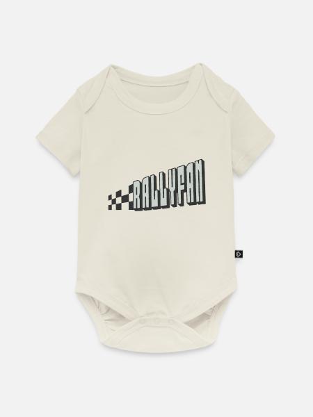 Rallyfan silber schwarz - Baby Premium Kurzarmbody - Naturweiß