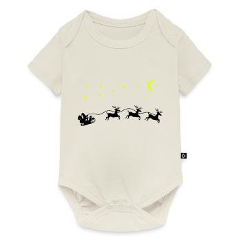 Santa Claus Christmas Sleigh - Baby Premium short-sleeve bodysuit - off white - Front