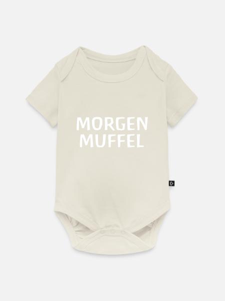 Morgenmuffel - Baby Premium Kurzarmbody - Naturweiß
