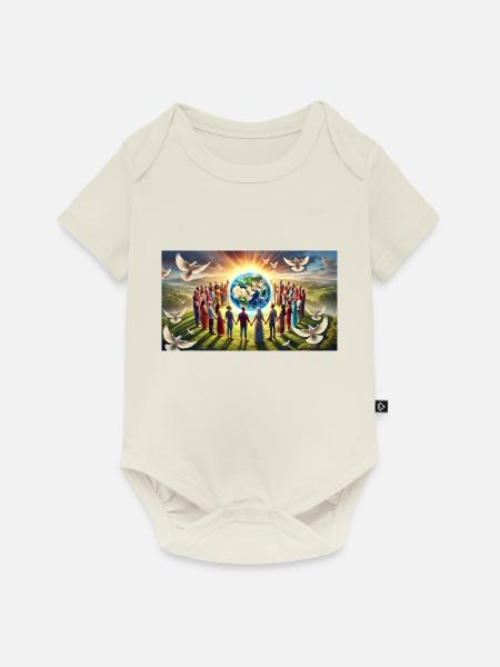 Alle Kulturen - Baby Premium Kurzarmbody - Naturweiß