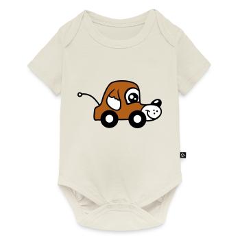 Dog Car Toy Remote Controlled Driving Wheels Cute - Baby Premium short-sleeve bodysuit - off white - Front