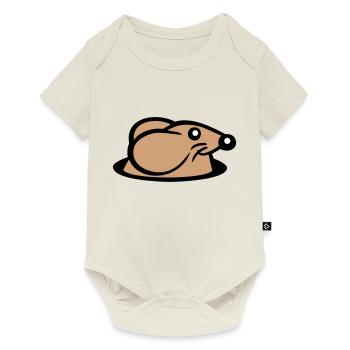 souris trou de souris trou de souris Peeps mignon drôle bande dessinée - Body à manches courtes Premium Bébé - blanc cassé - Devant