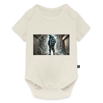 InShot 20250221 150122438 - Body à manches courtes Premium Bébé - blanc cassé - Devant
