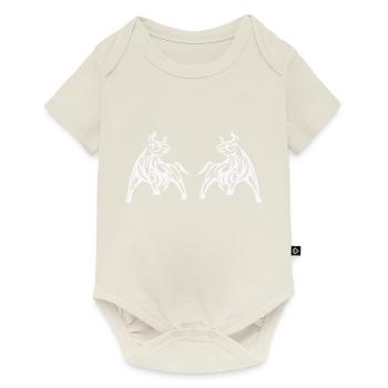 stier tribal - Baby Premium Kurzarmbody - Naturweiß - Vorne