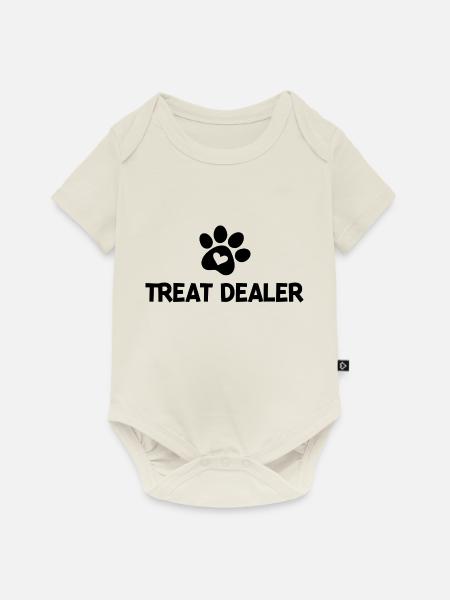 Leckerli-Händler - Baby Premium Kurzarmbody - Naturweiß