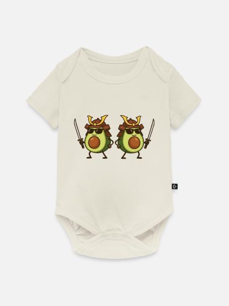 avocado samurai 2 - Baby Premium Kurzarmbody - Naturweiß