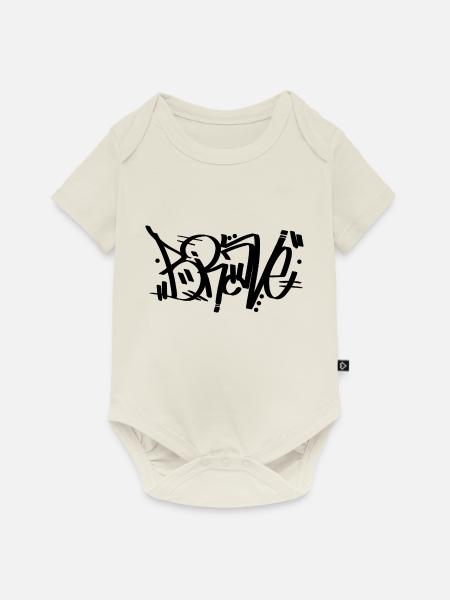 Mutig - Graffiti - Baby Premium Kurzarmbody - Naturweiß