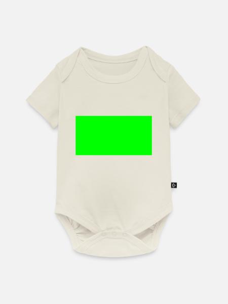 Rechteck 2.0 - Baby Premium Kurzarmbody - Naturweiß