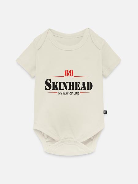 Working Class Skinhead Oi! Antiracist Bootboys My - Baby Premium Kurzarmbody - Naturweiß