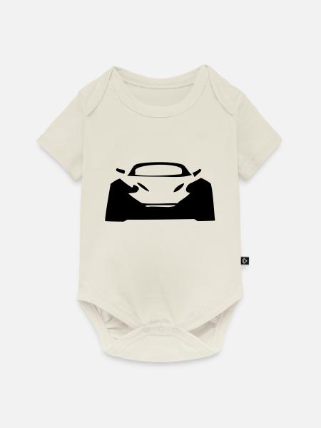 Auto - Baby Premium Kurzarmbody - Naturweiß