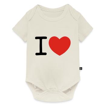 I heart ... - Baby Premium Kurzarmbody - Naturweiß - Vorne