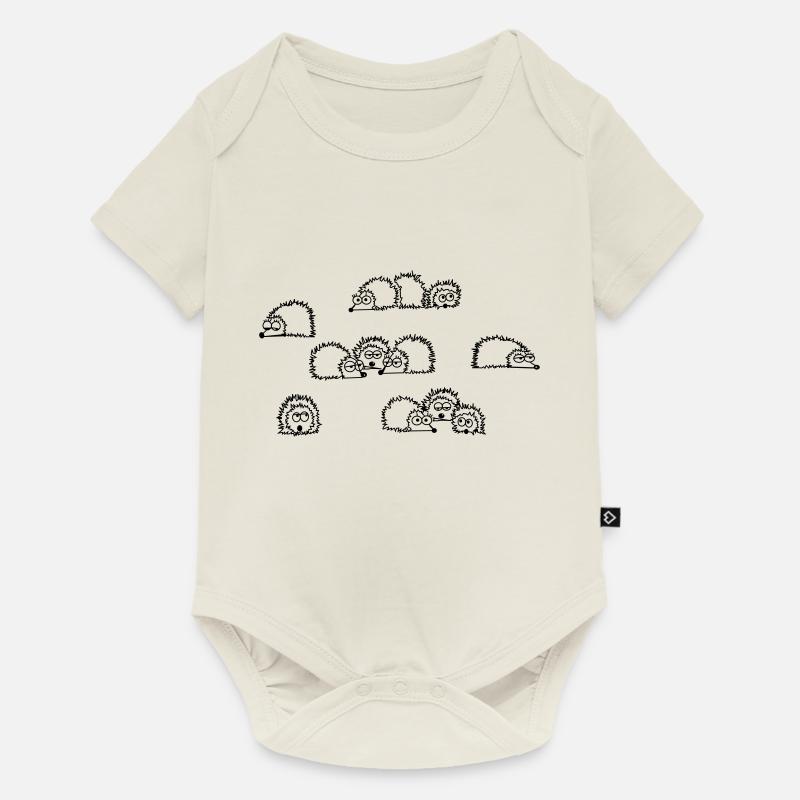 Igel - Baby Premium Kurzarmbody - Naturweiß