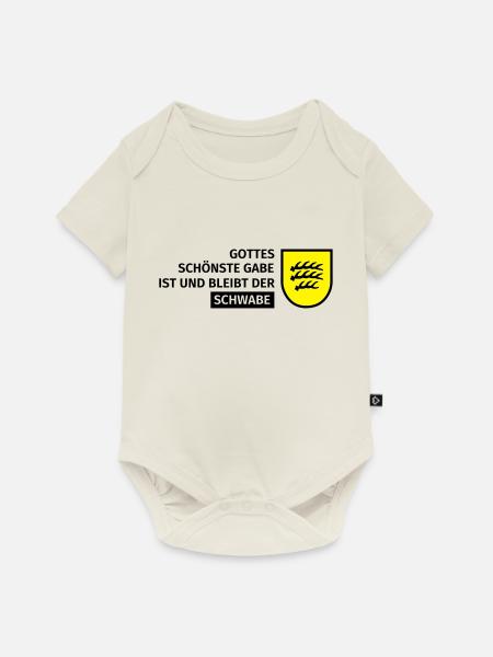 Gottes schönste Gabe ist und bleibt der Schwabe - Baby Premium Kurzarmbody - Naturweiß