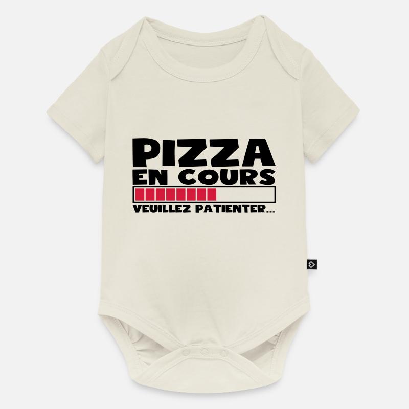 PIZZA EN COURS - Body à manches courtes Premium Bébé - blanc cassé