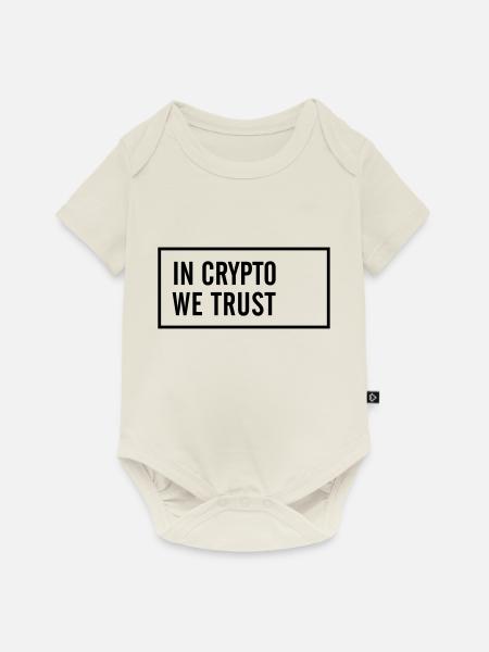 IN CRYPTO WE TRUST - Baby Premium Kurzarmbody - Naturweiß
