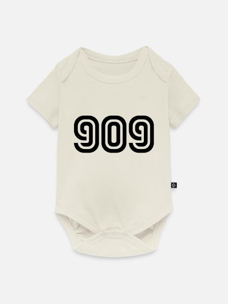 Number 909__V001 - Baby Premium Kurzarmbody - Naturweiß