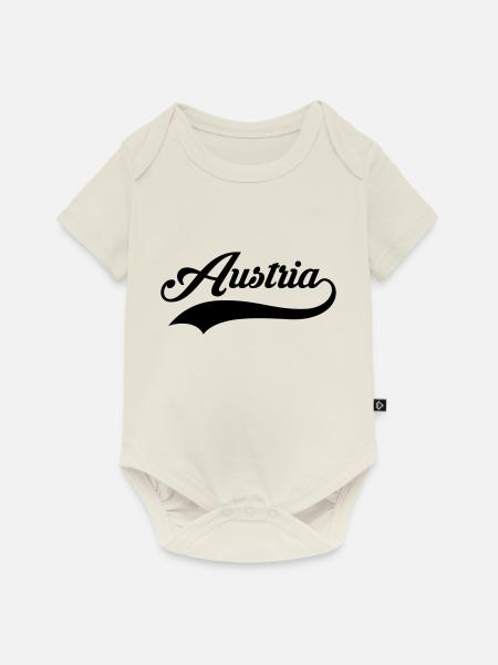 Austria - Baby Premium Kurzarmbody - Naturweiß