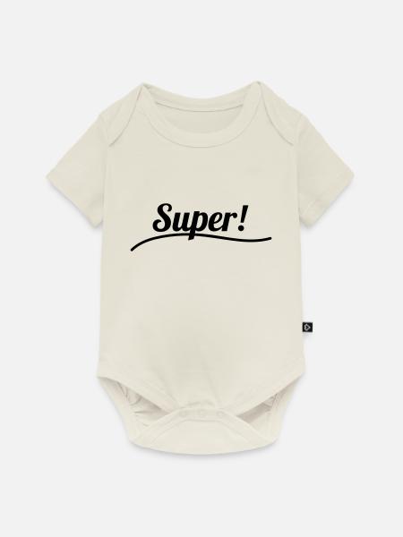 Super! - Baby Premium Kurzarmbody - Naturweiß