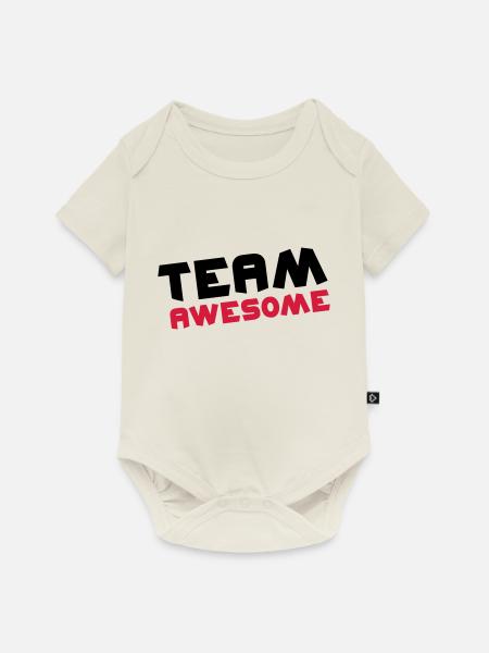 Team Awesome - Baby Premium Kurzarmbody - Naturweiß