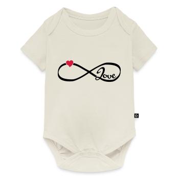 Infinity Love - Baby Premium Kurzarmbody - Naturweiß - Vorne