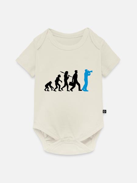 Fotograf Kamera Evolution - Baby Premium Kurzarmbody - Naturweiß