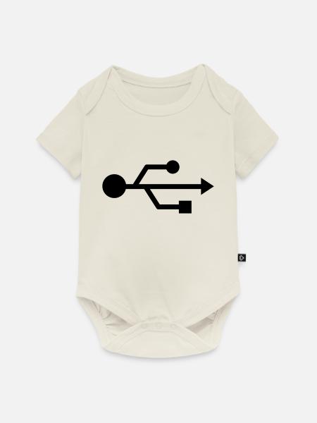 usb - Baby Premium Kurzarmbody - Naturweiß