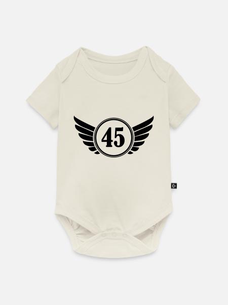 45 - Baby Premium Kurzarmbody - Naturweiß