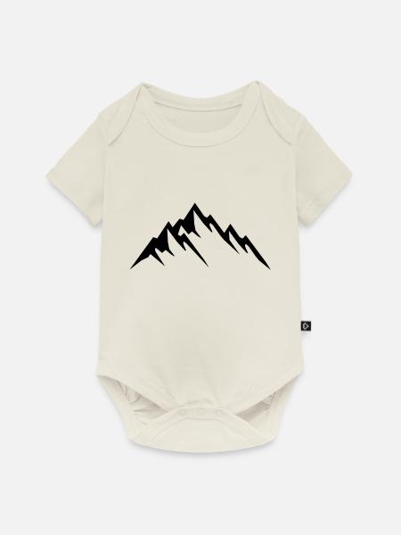 mountains design - Baby Premium Kurzarmbody - Naturweiß