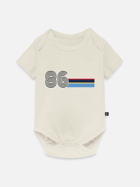 Modelljahr 1986 Farbe pts - Baby Premium Kurzarmbody - Naturweiß