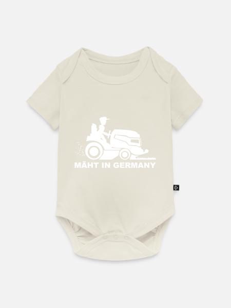 MÄHT IN GERMANY Rasenmäher Rasenmähen - Baby Premium Kurzarmbody - Naturweiß