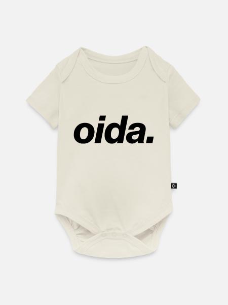 oida black - Baby Premium Kurzarmbody - Naturweiß
