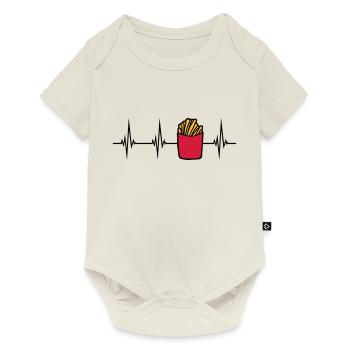 Frites Français pulse - Body à manches courtes Premium Bébé - blanc cassé - Devant