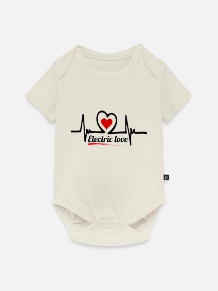 Elektrische Liebe - Baby Premium Kurzarmbody - Naturweiß
