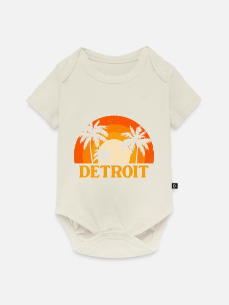 Detroit - Baby Premium Kurzarmbody - Naturweiß