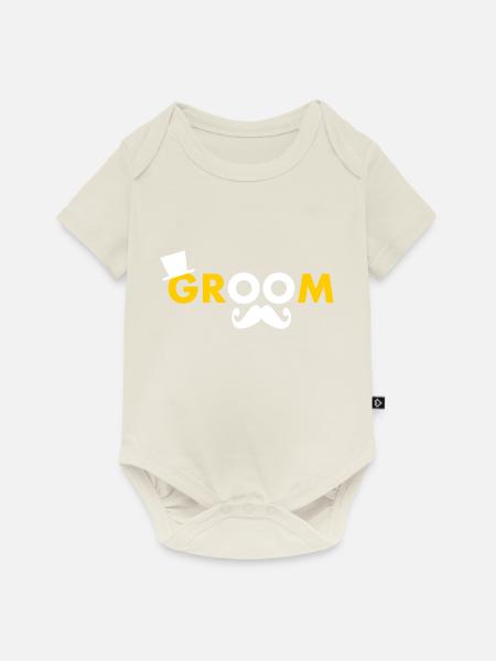 Groom - Baby Premium Kurzarmbody - Naturweiß