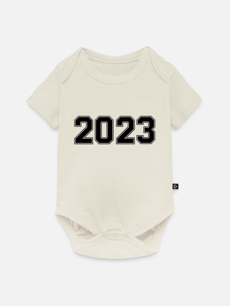 2023 - Baby Premium Kurzarmbody - Naturweiß