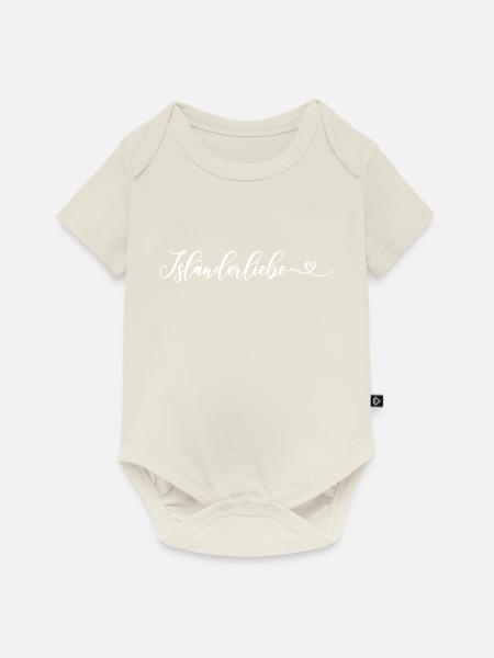 Isländerliebe - Baby Premium Kurzarmbody - Naturweiß